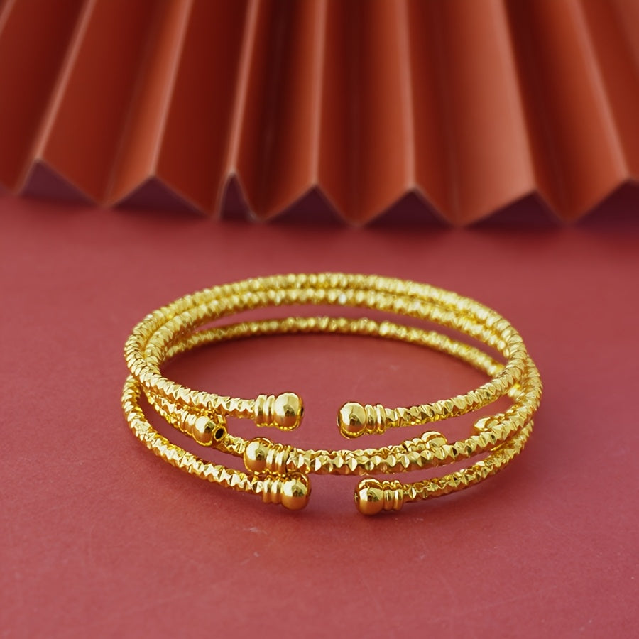 Elegant 4-Piece Open Bangle Set