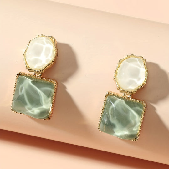 Shiny Geometric Shape Dangle Earrings