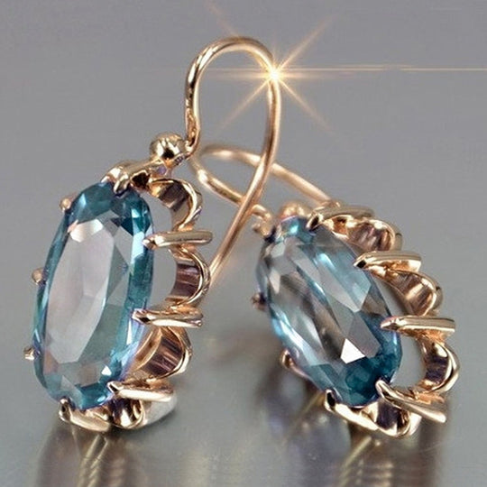 Fashionable Oval Drop Earrings