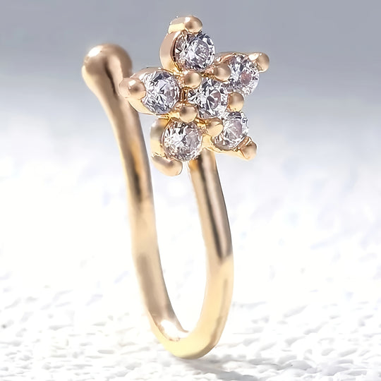Elegant Floral Nose Ring