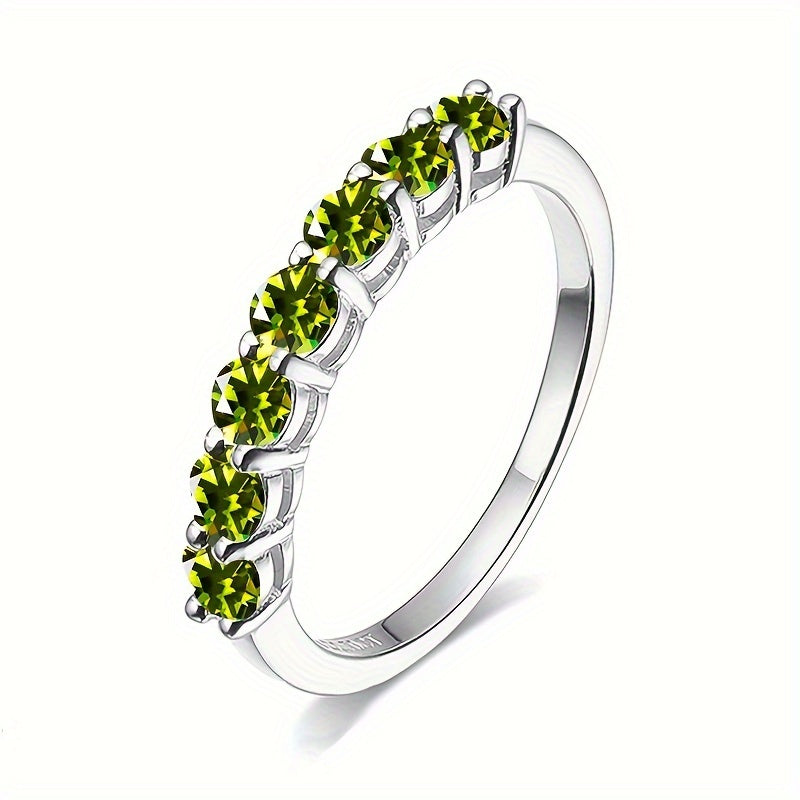 Inlaid Moissanite Promise Ring