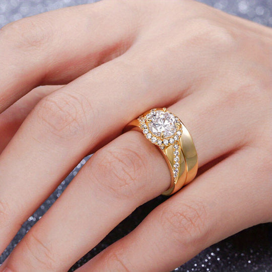 Elegant Engagement Ring Set