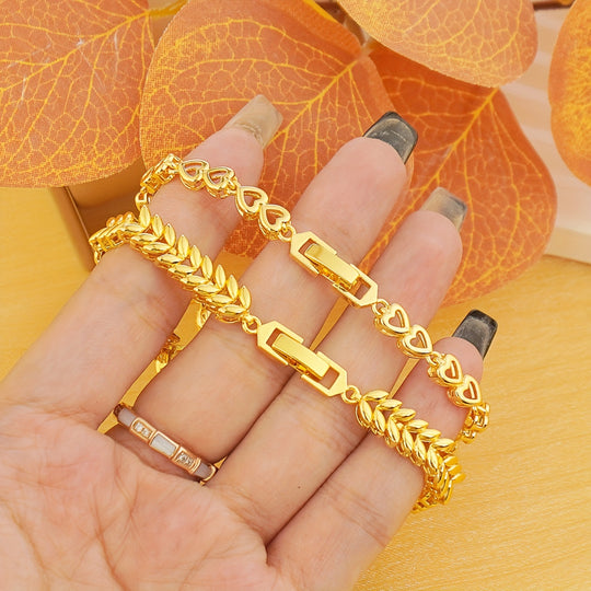 Elegant Shiny Golden Zirconia Bracelet