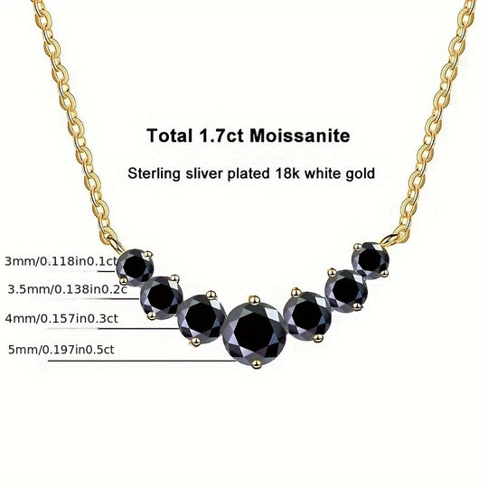 Gold-Plated Moissanite Pendant Necklace