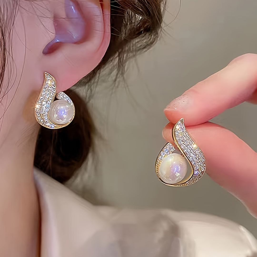 Fashionable French Style Stud Earrings