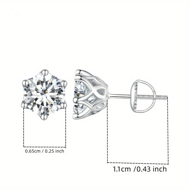 Simple Moissanite Stud Earrings