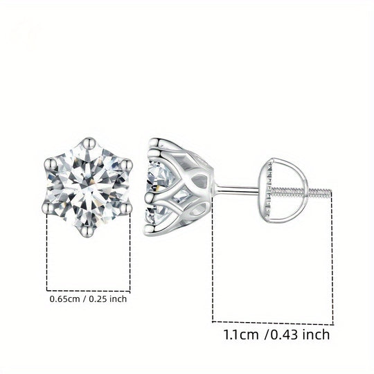 Simple Moissanite Stud Earrings