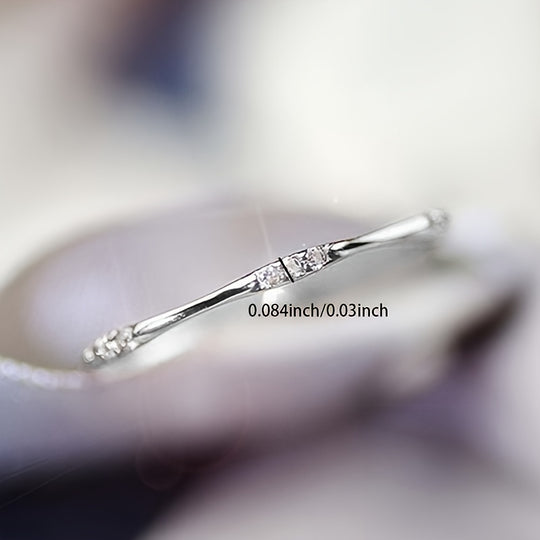 Elegant Simple Style Women's Fine Ring