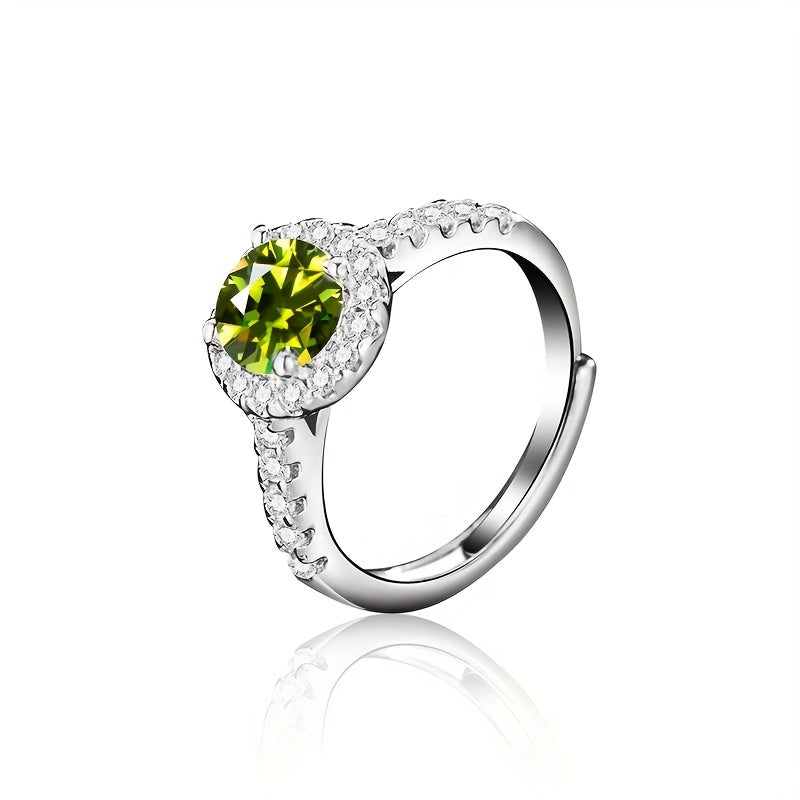 Silver Moissanite Ring