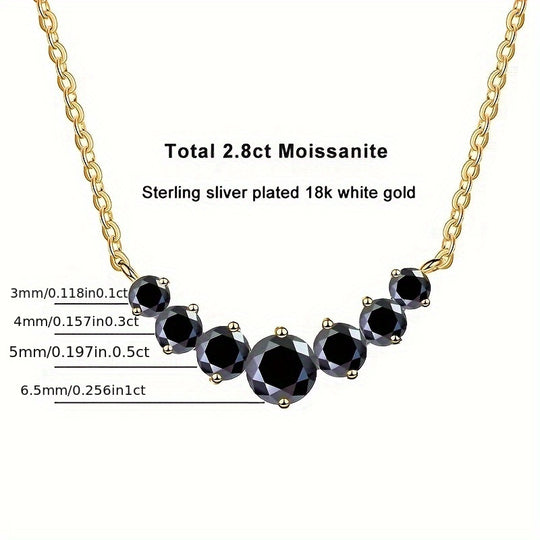 Gold-Plated Moissanite Pendant Necklace