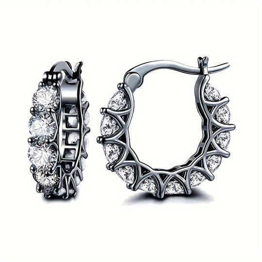 Luxury Zirconia Hoop Earrings