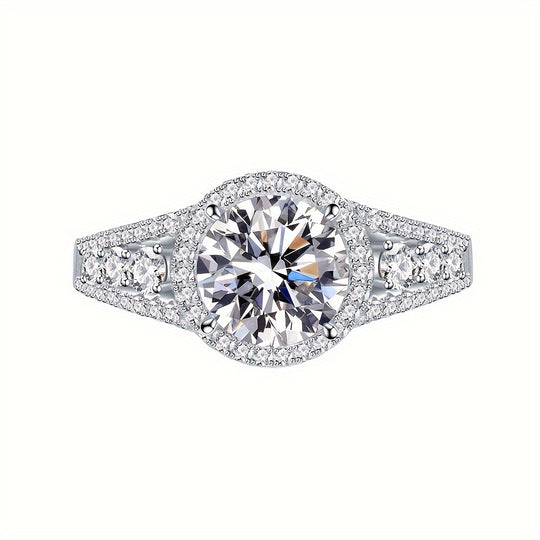 Luxury Blue Moissanite Ring