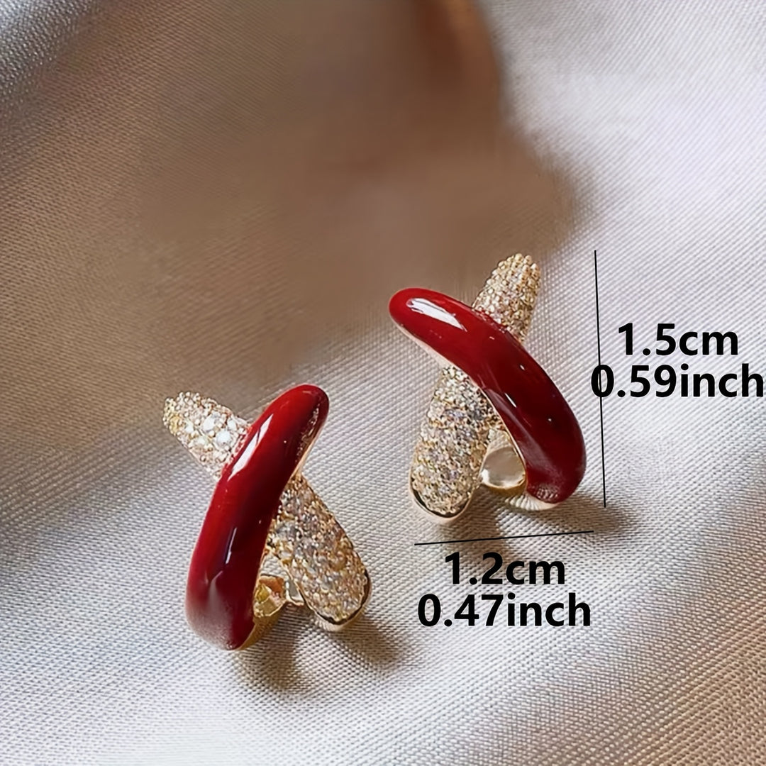 Pair Elegant Hoop Earrings