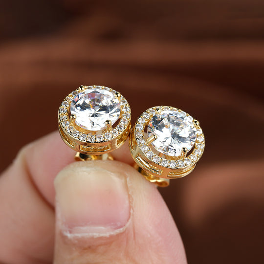 Elegant Round Cubic Zirconia Earrings