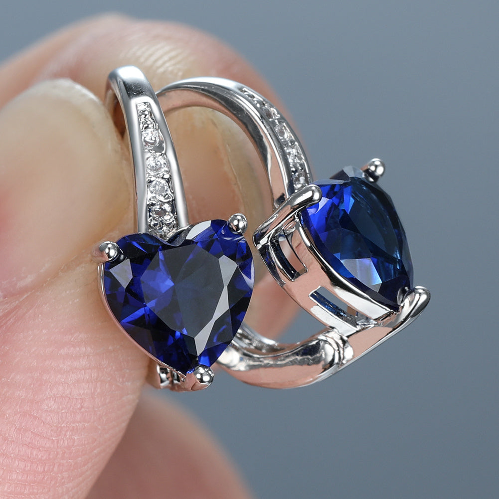 Boho Style Heart-Shaped Hoop Earrings