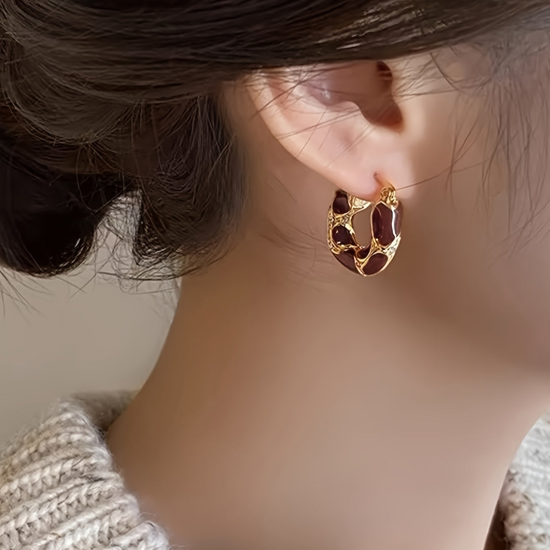 Vintage Elegant Style Hoop Earrings