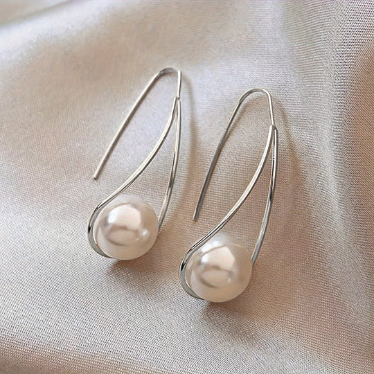 Simple & Light Imitation Pearl Earrings