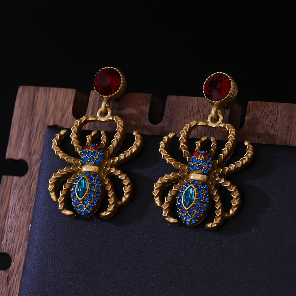 Vintage Elegant Spider Drop Earrings