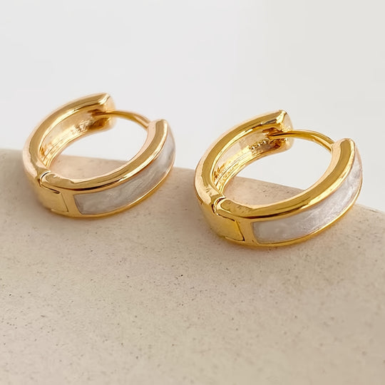 Elegant Minimalist Copper Hoop Earrings