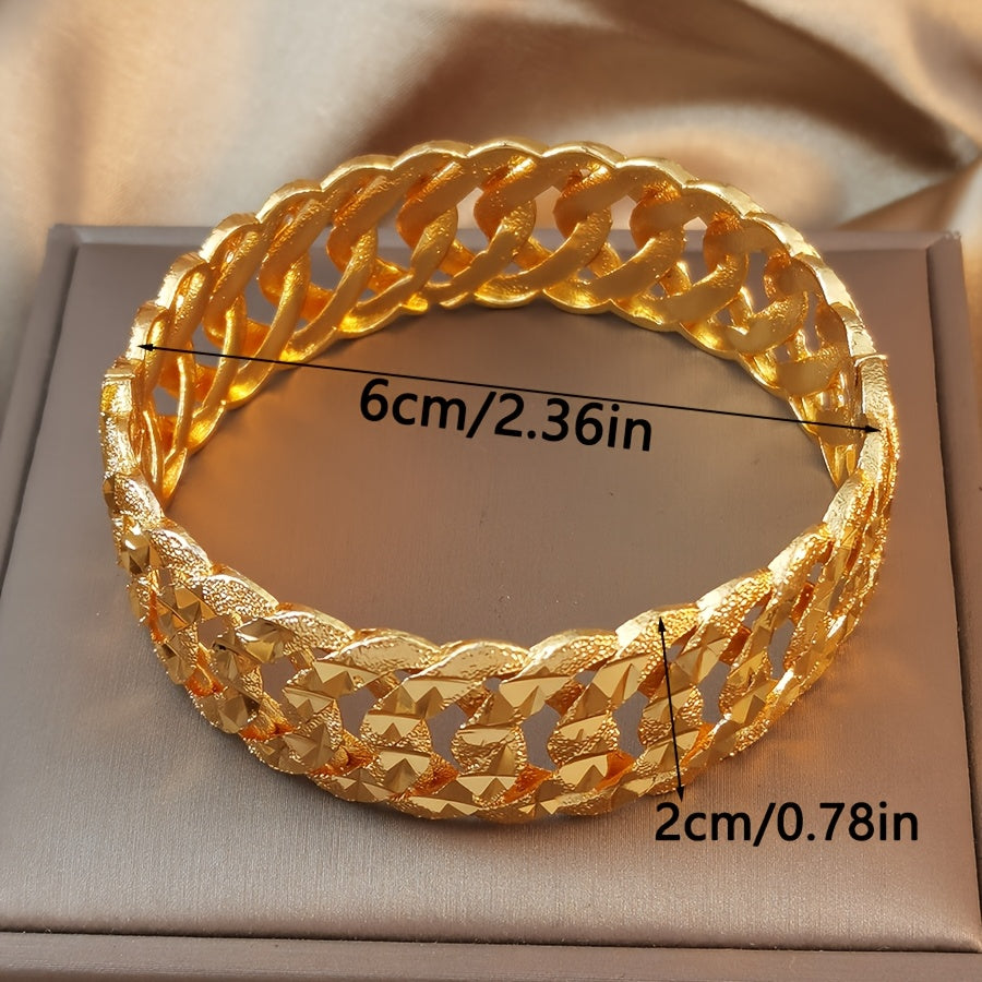Chunky Golden Braided Bracelet