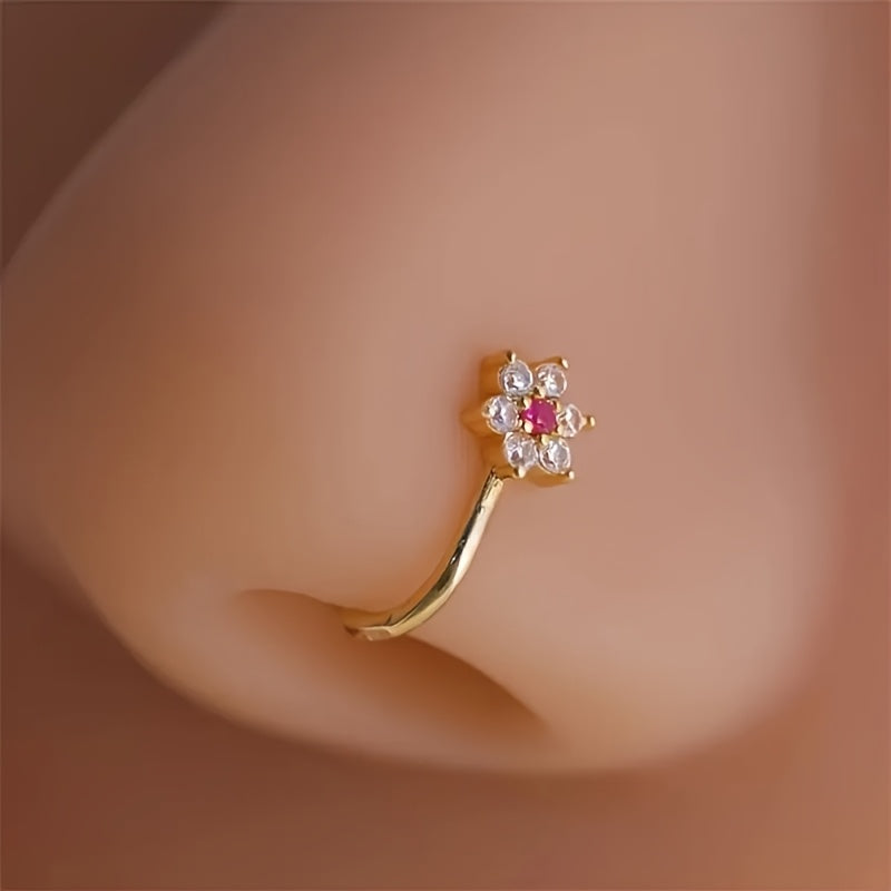 Adjustable U-Shaped Floral Nose Clip