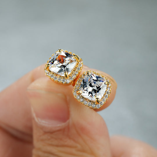 Luxury Stone Stud Earrings