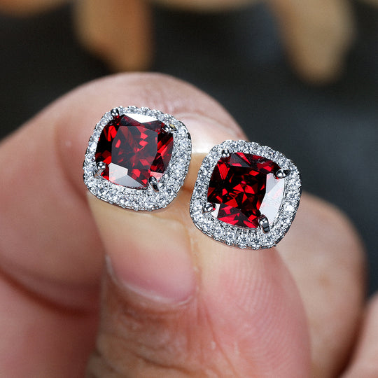 Luxury Stone Stud Earrings