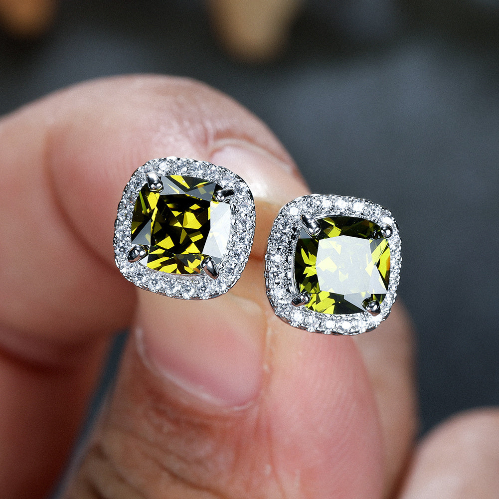 Luxury Stone Stud Earrings