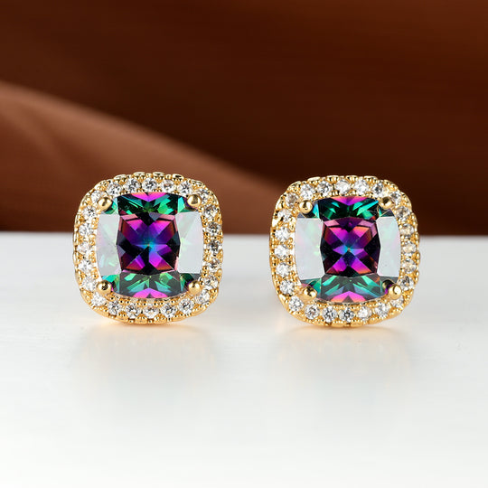 Luxury Stone Stud Earrings