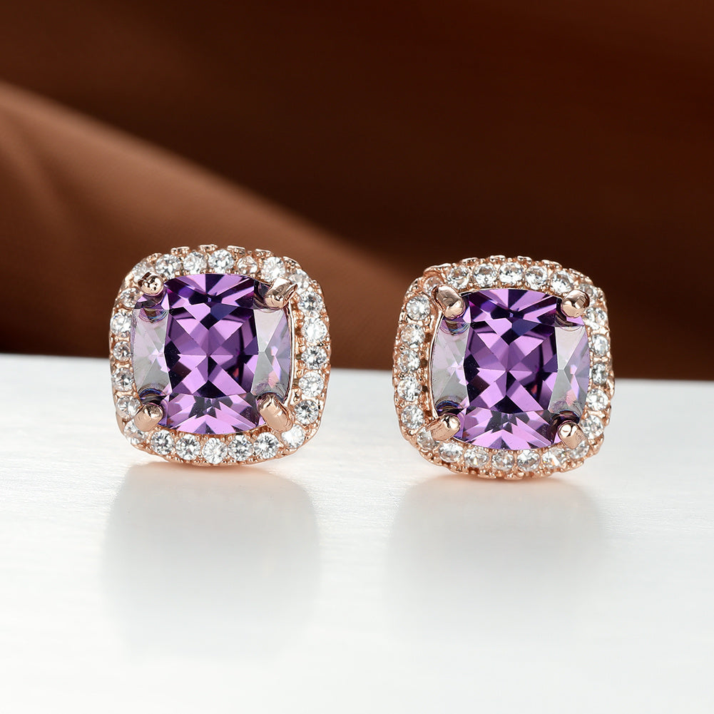 Luxury Stone Stud Earrings