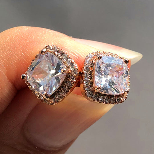 Luxury Stone Stud Earrings