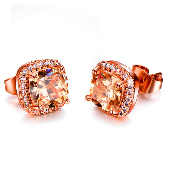 Luxury Stone Stud Earrings