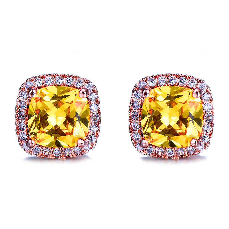 Luxury Stone Stud Earrings