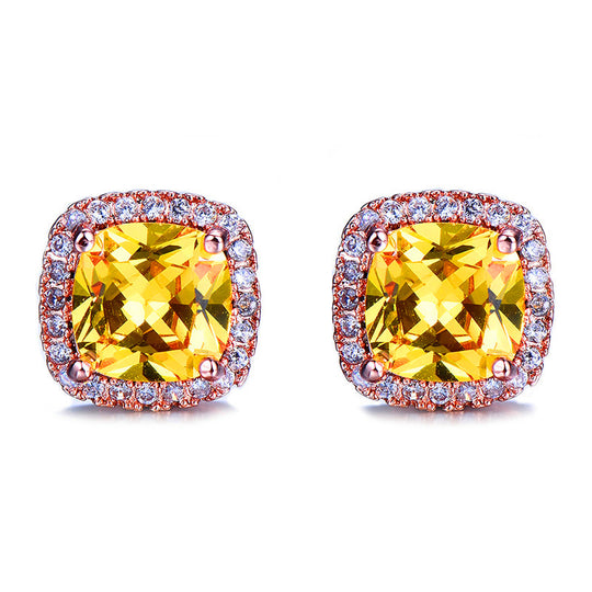 Luxury Stone Stud Earrings