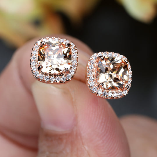 Luxury Stone Stud Earrings