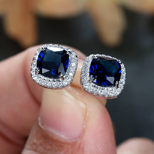 Luxury Stone Stud Earrings
