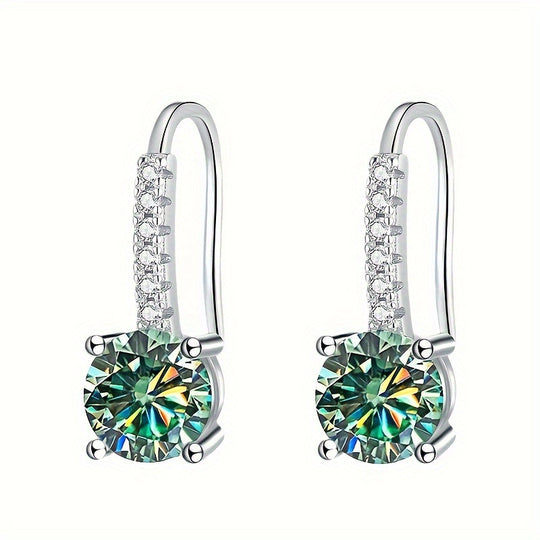 Colorful Moissanite Drop Earrings