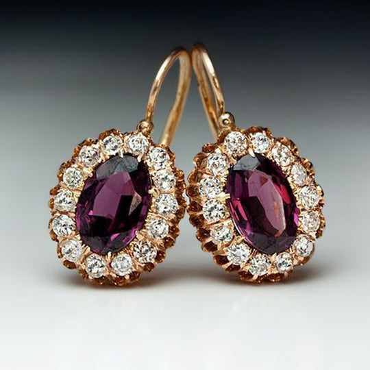 Golden Teardrop Zirconia Dangle Earrings