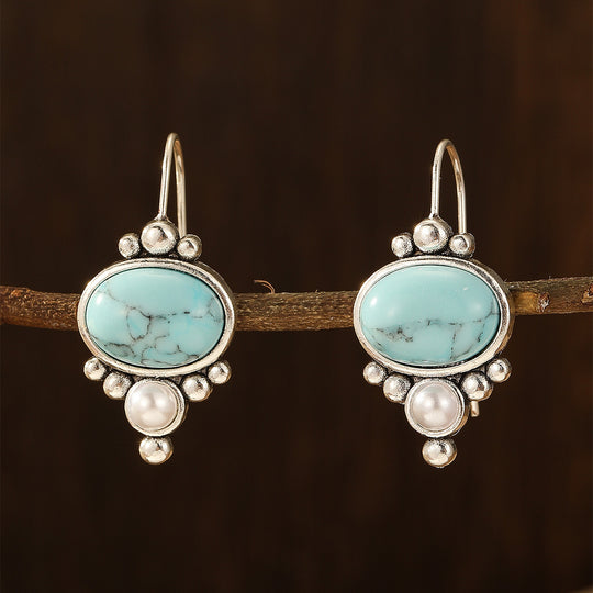 Bohemian Turquoise Dangle Earrings