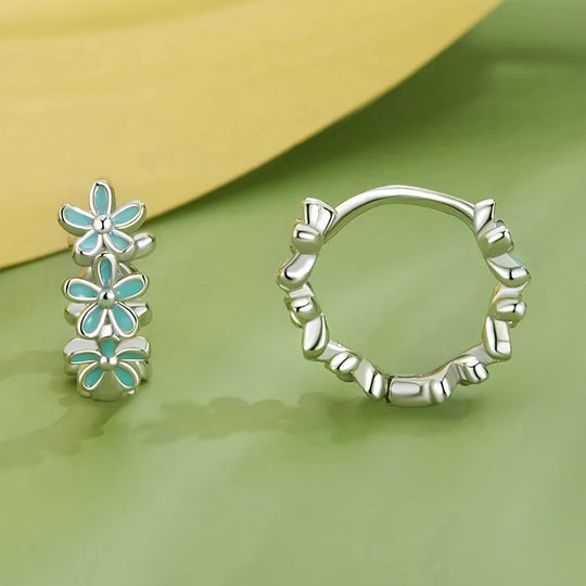 Stylish Women’s Floral Hoop Earrings