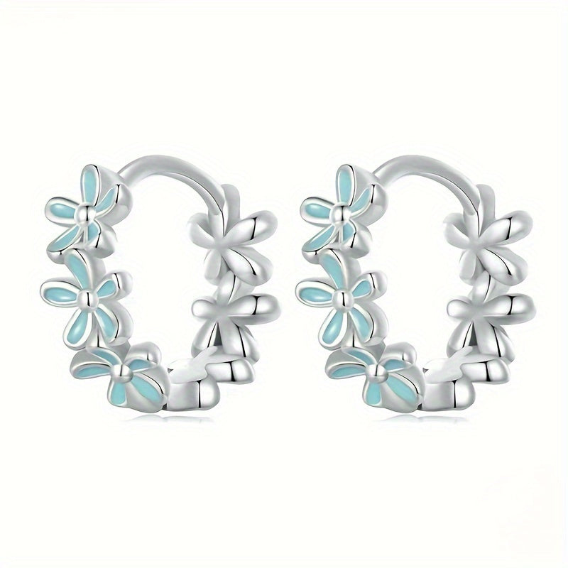 Stylish Women’s Floral Hoop Earrings