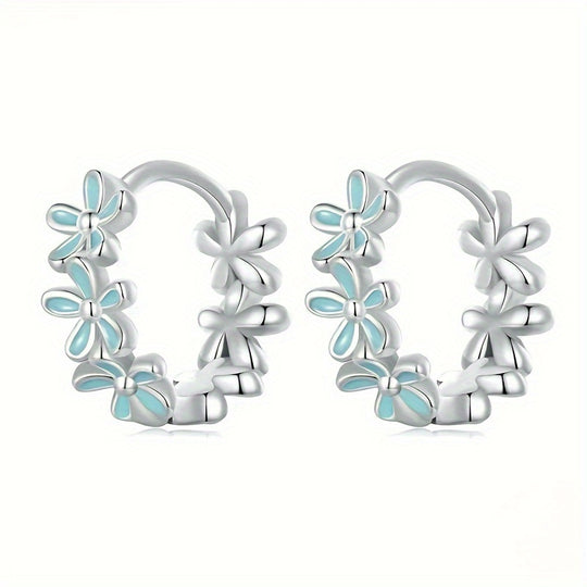 Stylish Women’s Floral Hoop Earrings