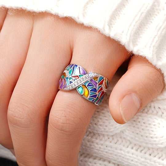 Chic Boho-Inspired Gemstone Fashion Ring