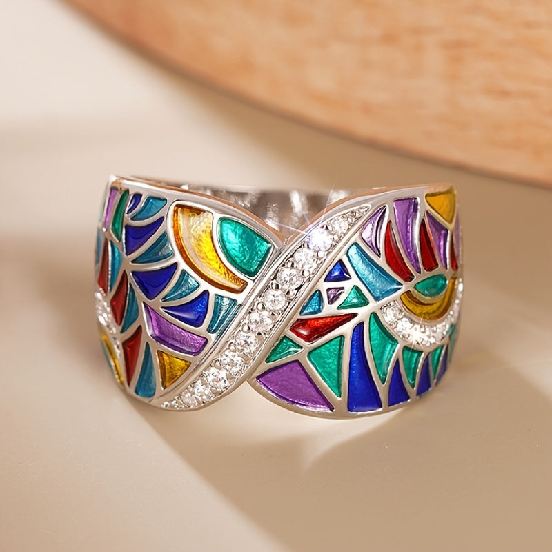 Chic Boho-Inspired Gemstone Fashion Ring
