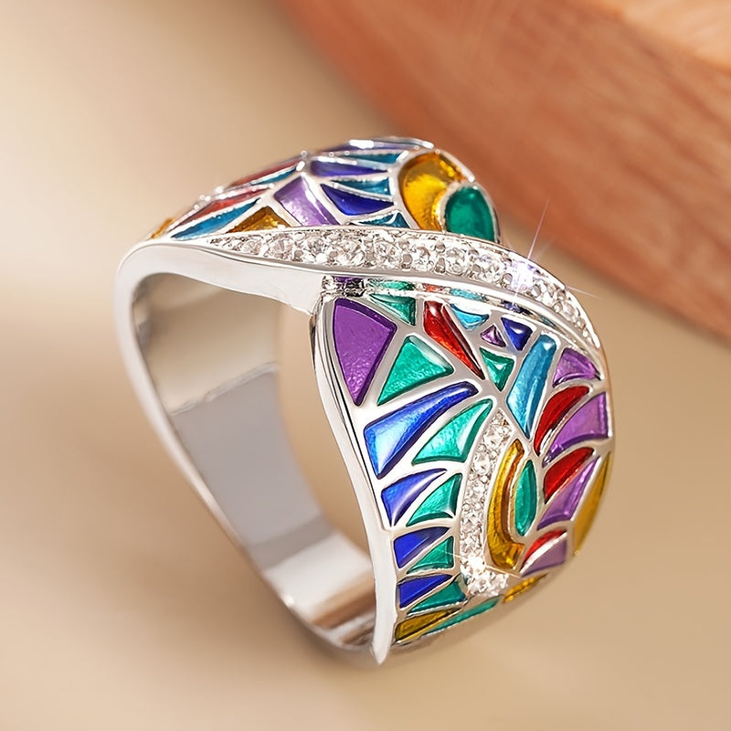 Chic Boho-Inspired Gemstone Fashion Ring