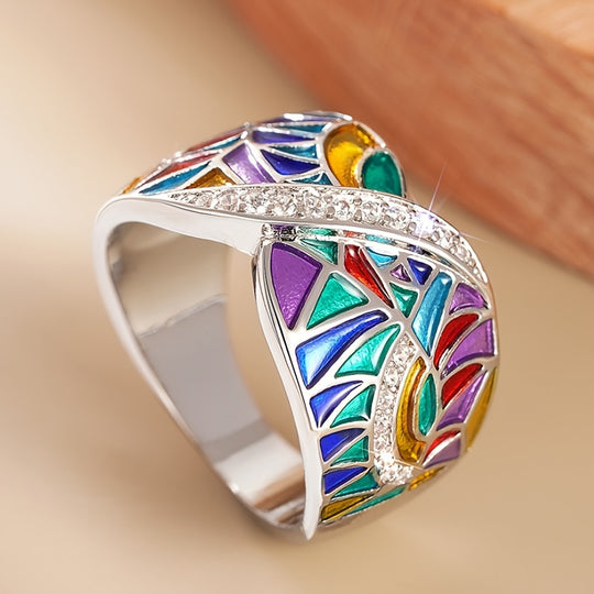 Chic Boho-Inspired Gemstone Fashion Ring