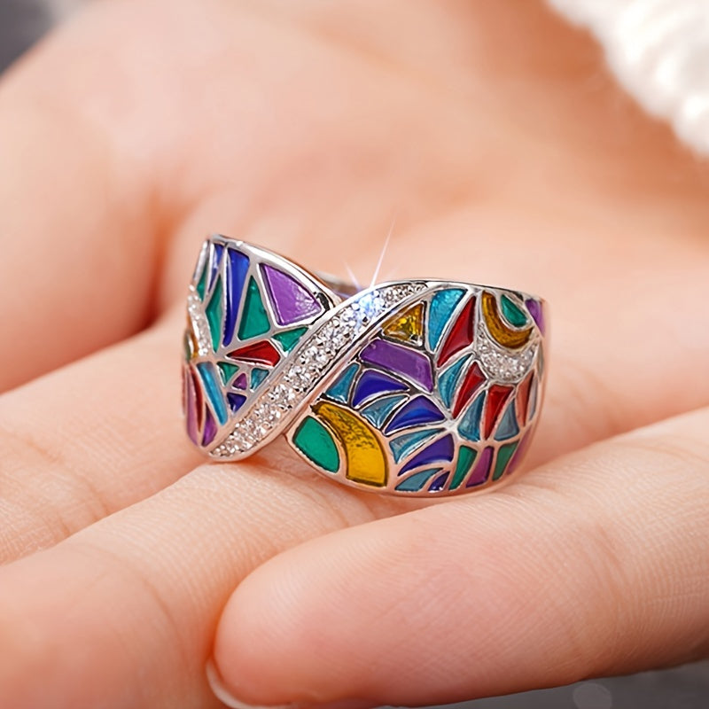 Chic Boho-Inspired Gemstone Fashion Ring