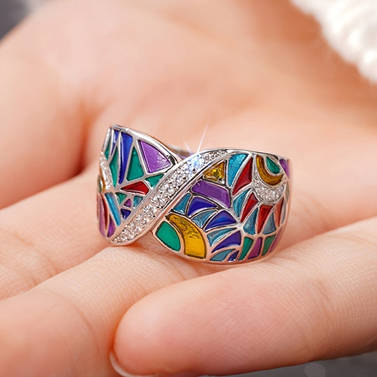 Chic Boho-Inspired Gemstone Fashion Ring