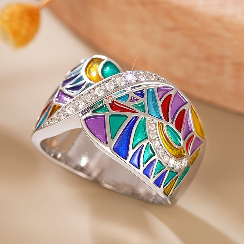 Chic Boho-Inspired Gemstone Fashion Ring