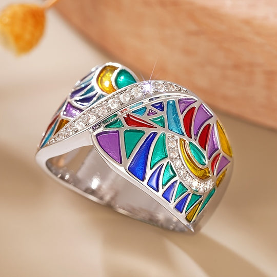 Chic Boho-Inspired Gemstone Fashion Ring